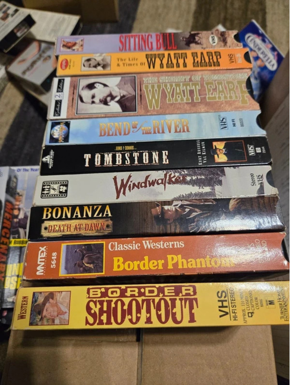 Collection of 8 Vintage Western Movies on VHS Tapes